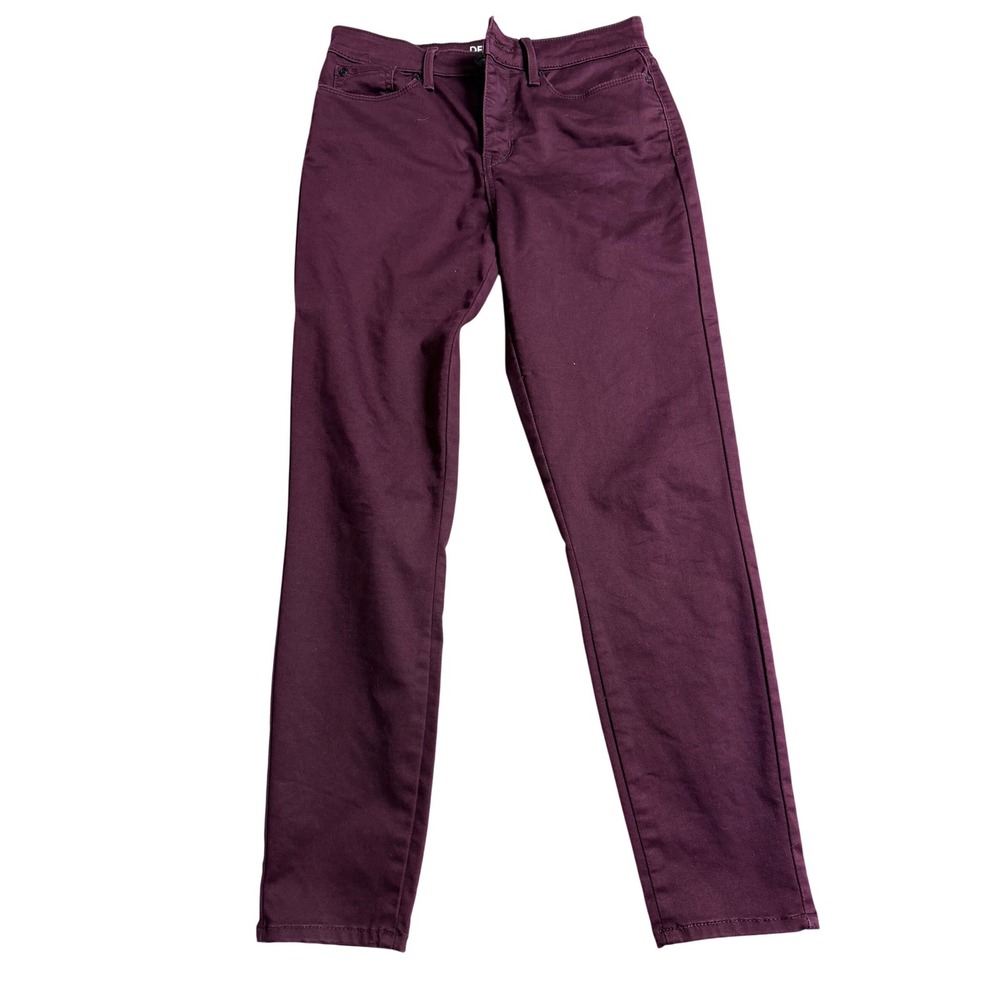 Denizen from Levi's High-Rise Ankle Skinny Pants Burgundy Plum Womens 8 W29